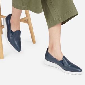 Everlane the leather blue Italian leather loafer sneakers